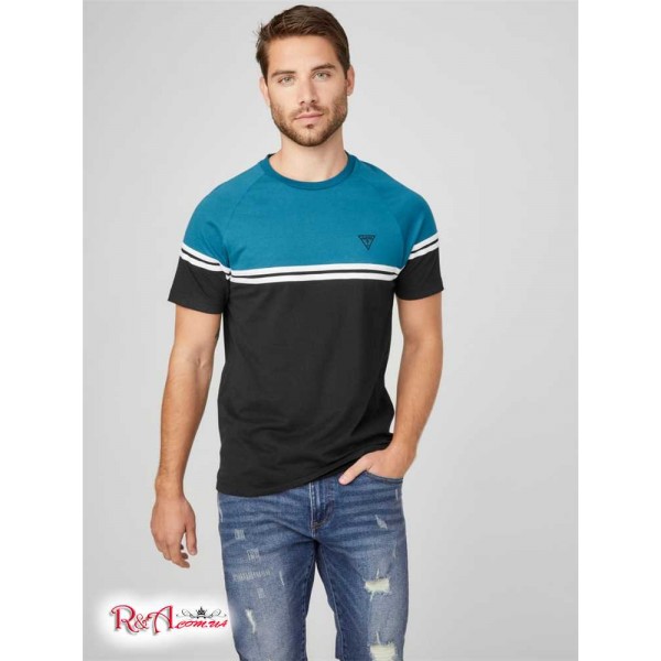 Чоловіча Футболка GUESS Factory (Kido Color-Block Tee) 58487-01 Темний Lagoon