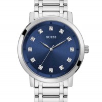Мужские Часы (Paragon Silver-Tone and Blue Analog Watch) 64837-01 Multi Мужские Часы (Paragon Silver-Tone and Blue Analog Watch) 64837-01 Multi