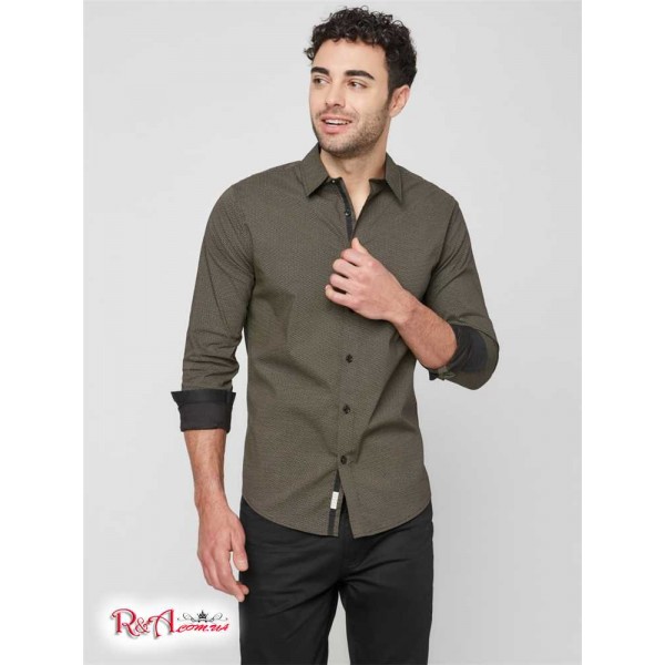 Чоловіча Сорочка GUESS Factory (Korah Plain Shirt) 63907-01 Реактивний Чорний