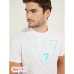 Мужская Футболка GUESS (Hologram Logo Tee) 41867-01 Clean Белый