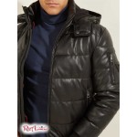 Чоловічий Пуховик GUESS (Faux-Leather Puffer Coat) 64697-01 Jet Black Чоловічий Пуховик GUESS (Faux-Leather Puffer Coat) 64697-01 Jet Black