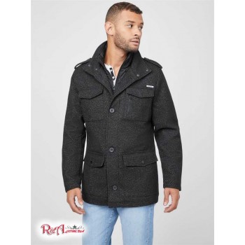 Чоловіче Пальто (Rover Wool Coat) 58217-01 Jet Black Multi