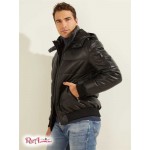 Чоловічий Пуховик GUESS (Faux-Leather Puffer Coat) 64697-01 Jet Black Чоловічий Пуховик GUESS (Faux-Leather Puffer Coat) 64697-01 Jet Black