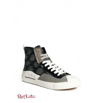 Чоловічі Снікерси (Ederle Geo High-Top Sneakers) 60167-01 Чорна Тканина