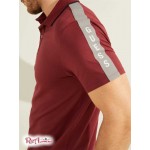 Чоловіче Поло GUESS (Pique Logo-Taping Polo) 59477-01 Vino