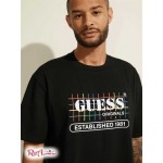 Чоловіча Футболка GUESS (GUESS Originals Rainbow Grid Tee) 59597-01 Реактивний Чорний