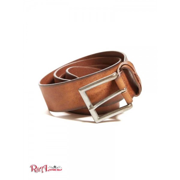 Мужской Ремень GUESS (Burnished Leather Belt) 64827-01 Коньяк