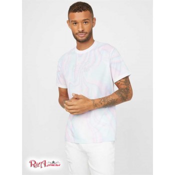 Мужская Футболка (Swirly Iridescent Tee) 63957-01 Чистый Белый Мульти