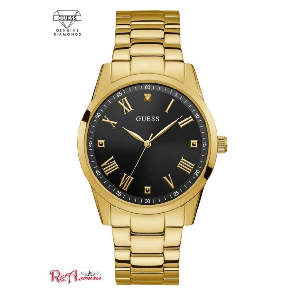 Мужские Часы GUESS (Gold-Tone Analog Diamond Watch) 41377-01 Золото