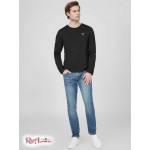 Чоловіча Футболка GUESS Factory (Jon Logo Tape Crew Tee) 63767-01 Реактивний Чорний