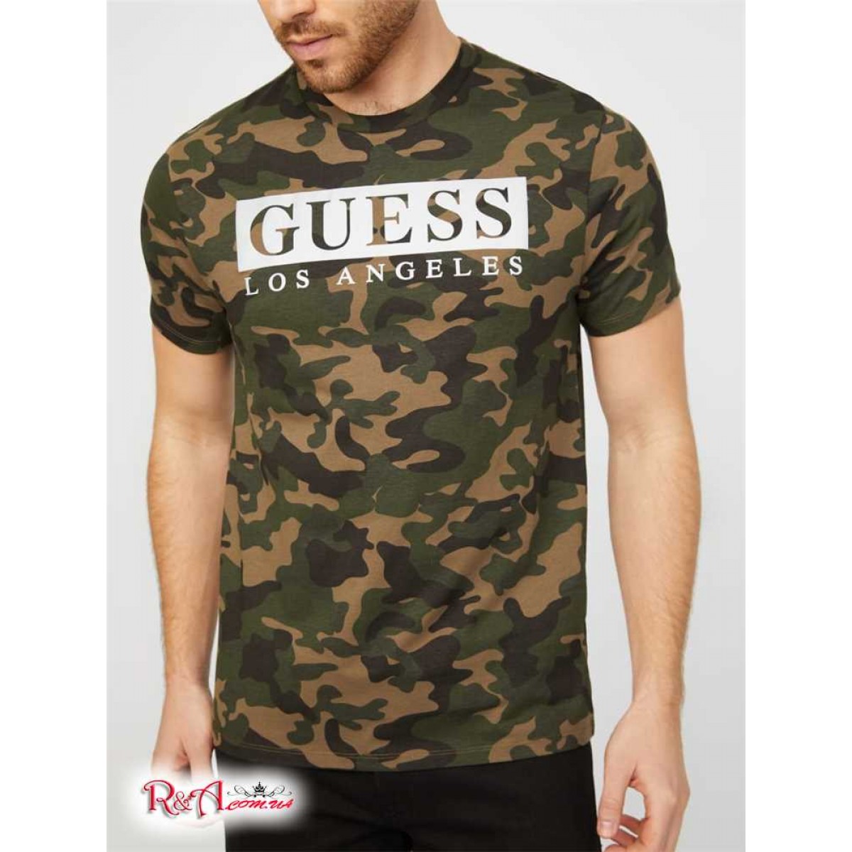 GUESS Factory Greg Camo Reflective Tee 63897 01 R A