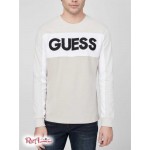 Мужской Пуловер GUESS Factory (Akron Color-Block Logo Pullover) 63797-01 Marble Серый