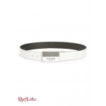 Мужской Ремень GUESS Factory (Enamel Logo Plaque Belt) 56687-01 Белый