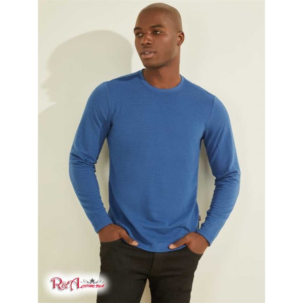 Чоловічий Лонгслів GUESS (Zuma Long-Sleeve Tee) 64737-01 Open Waters