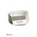 Мужской Ремень GUESS Factory (Enamel Logo Plaque Belt) 56687-01 Белый