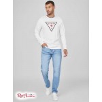 Мужская Веревка GUESS Factory (Roper Logo Crewneck) 58258-01 Pure Белый