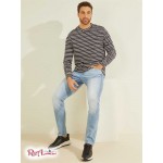Чоловічий Лонгслів GUESS (Daley Long-Sleeve Tee) 59518-01 Smart Синій/Білий Stripes