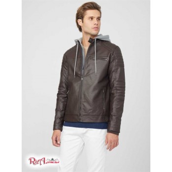 Мужская Куртка (Daniel Faux-Leather Biker Jacket) 58228-01 Cocoa Bean