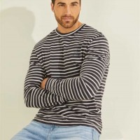 Мужской Лонгслив (Daley Long-Sleeve Tee) 59518-01 Smart Синий/Белый Stripes