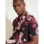 Чоловіча Сорочка GUESS (Eco Blackout Floral Shirt) 59748-01 Затемнення Квіткового Друку Середини