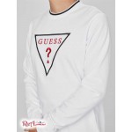 Мужская Веревка GUESS Factory (Roper Logo Crewneck) 58258-01 Pure Белый