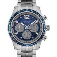 Мужские Часы (Silver-Tone and Blue Chronograph Watch) 64108-01 Нет Цвета Мужские Часы (Silver-Tone and Blue Chronograph Watch) 64108-01 Нет Цвета