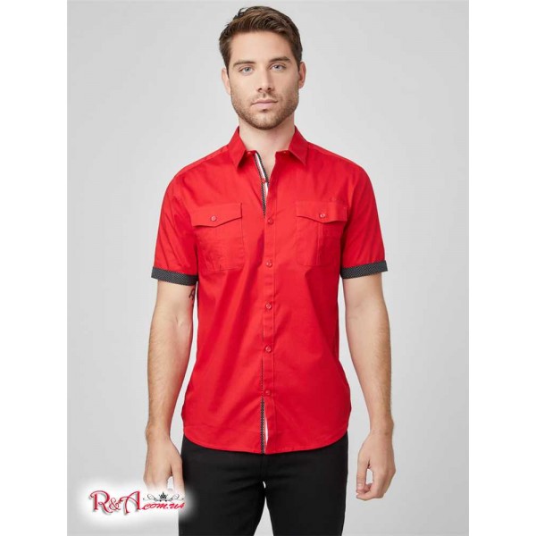 Чоловіча Сорочка GUESS Factory (Lingard Ripstop Shirt) 58188-01 Rugby Червоний