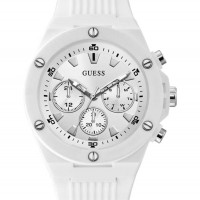 Мужские Часы (Silver-Tone and White Silicone Multifunction Watch) 60068-01 Multi Мужские Часы (Silver-Tone and White Silicone Multifunction Watch) 60068-01 Multi