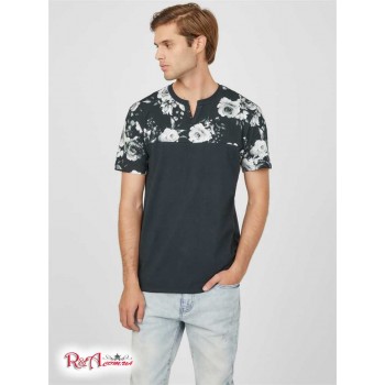 Чоловіча Футболка (Lowe Floral Slit Tee) 58028-01 Jet Black