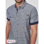 Чоловіча Сорочка GUESS Factory (Harold Textured Shirt) 63808-01 Silk Синій