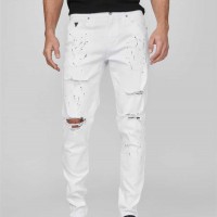 Чоловічі Джинси (Michael Modern Skinny Jeans) 64038-01 Білий Руйнує Мити