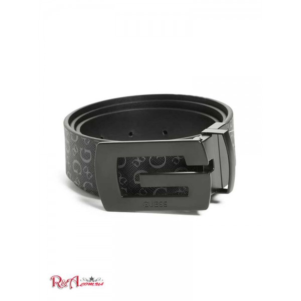 Мужской Ремень GUESS Factory (G Logo Buckle Reversible Belt) 64078-01 Черный