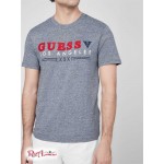 Чоловіча Футболка GUESS Factory (Seale Logo Crew Tee) 63838-01 Шовк Синій Мульти