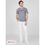 Чоловіча Футболка GUESS Factory (Seale Logo Crew Tee) 63838-01 Шовк Синій Мульти