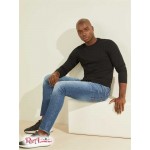 Чоловічий Лонгслів GUESS (Zuma Long-Sleeve Tee) 64738-01 Реактивний Чорний