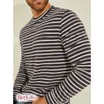 Чоловічий Лонгслів GUESS (Daley Long-Sleeve Tee) 59518-01 Smart Синій/Білий Stripes