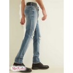 Мужские Джинсы GUESS (Distressed Slim Tapered Jeans) 55718-01 Света Прилив Мыть
