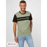 Чоловіча Футболка GUESS Factory (Thom Color-Block Logo Tee) 63988-01 Ocean Sage