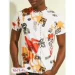 Чоловіча Футболка GUESS (Eco Paint Splatter tee) 64729-01 Чистий Білий Мульти