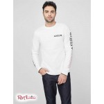 Чоловічий Лонгслів GUESS Factory (Coleman Long-Sleeve Logo Tee) 58269-01 Pure Білий