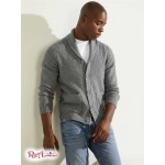 Мужской Кардиган GUESS (Declan Shawl Cardigan Sweater) 59649-01 Medium Heather Серый Мульти