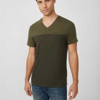 Мужская Футболка (Ganton Marled V-Neck Tee) 37399-01 Оливковый Morning