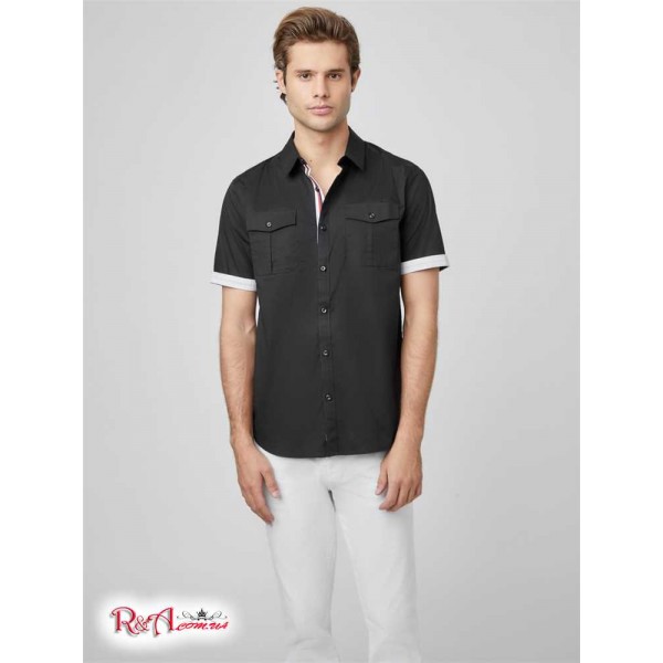 Чоловіча Сорочка GUESS Factory (Lingard Ripstop Shirt) 58189-01 Реактивний Чорний