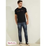 Мужская Футболка GUESS (Embossed Logo Tee) 41859-01 Реактивний Черный