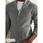 Мужской Кардиган GUESS (Declan Shawl Cardigan Sweater) 59649-01 Medium Heather Серый Мульти