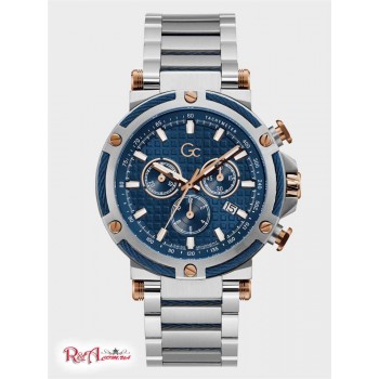 Чоловічий Годинник (Gc Silver-Tone and Blue Chronograph Watch) 58589-01 Multi