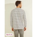 Чоловічий Лонгслів GUESS (Daley Long-Sleeve Tee) 59519-01 Big Синій Stripes