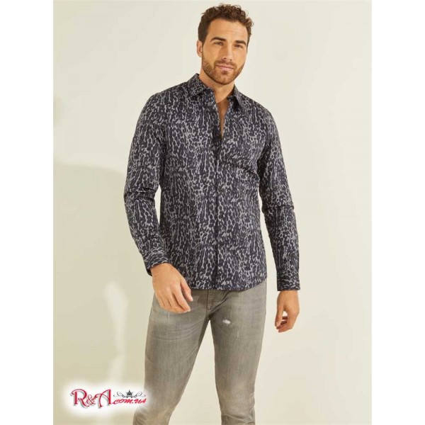Чоловіча Сорочка GUESS (Luxe Animal Shirt) 59559-01 Дика Тварина Друк
