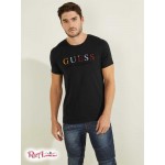 Мужская Футболка GUESS (Embossed Logo Tee) 41859-01 Реактивний Черный