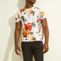Чоловіча Футболка (Eco Paint Splatter tee) 64729-01 Чистий Білий Мульти